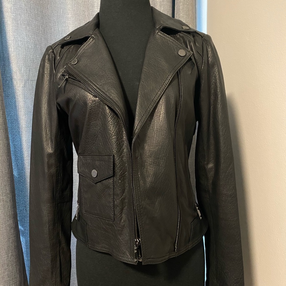 BCBG leather jacket